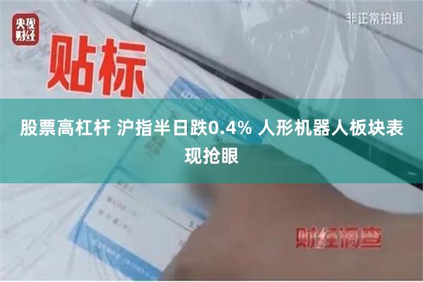 股票高杠杆 沪指半日跌0.4% 人形机器人板块表现抢眼