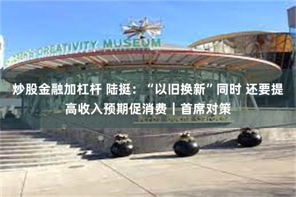 炒股金融加杠杆 陆挺：“以旧换新”同时 还要提高收入预期促消费｜首席对策